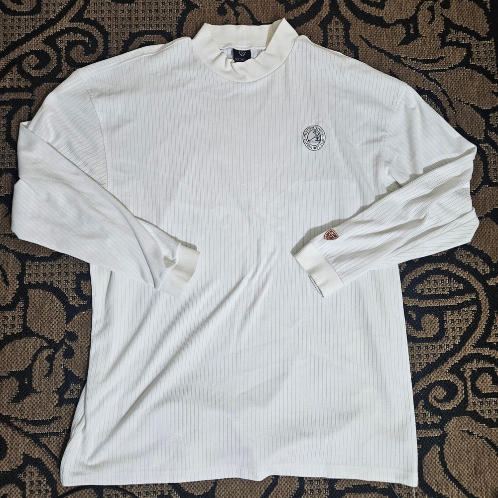 Nike Golf Pinehurst No 8 Centennial Mock Neck Long Sleeve Shirt White XXL